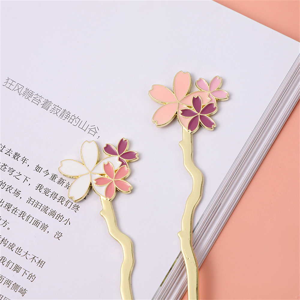 Metal Sakura Bookmark Creative - Resin Art Bookmark ulasan dan harga