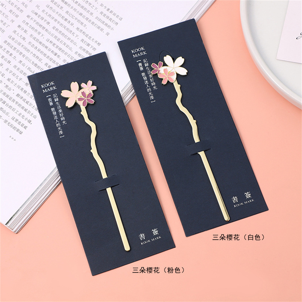 Metal Sakura Bookmark Creative - Resin Art Bookmark ulasan dan harga