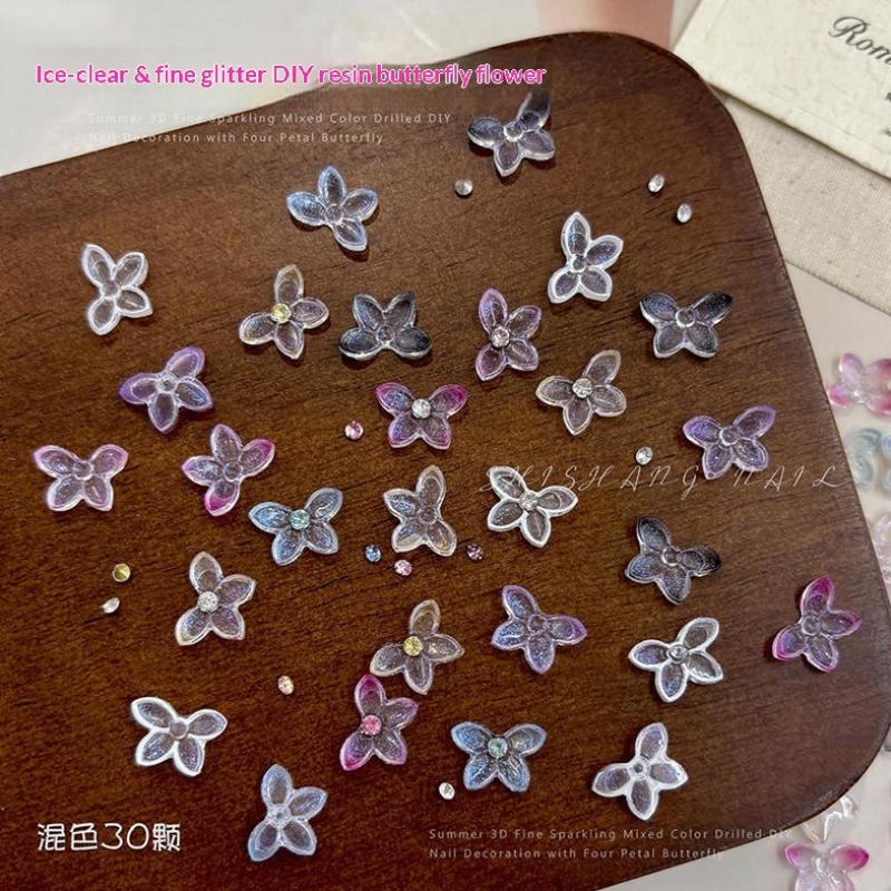 *3D Glitter Resin Nail Art Dec - Resin Art Using Flowers ulasan dan harga