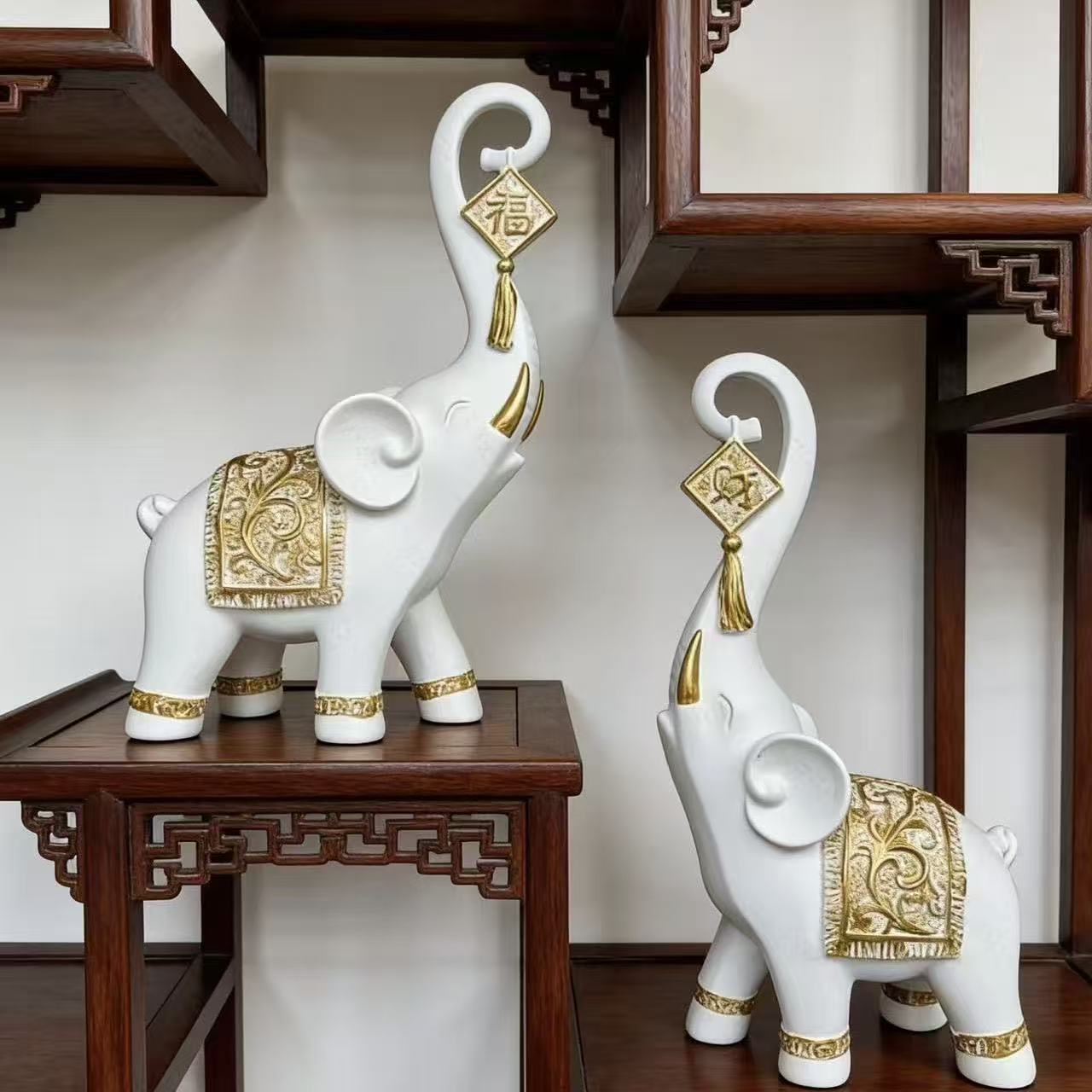 One Pair Chinese Style Lucky W - Resin Art For Anniversary Gift ulasan dan harga