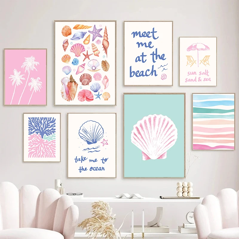 Coastal Gallery Wall Art Summe - Resin Art Beach ulasan dan harga