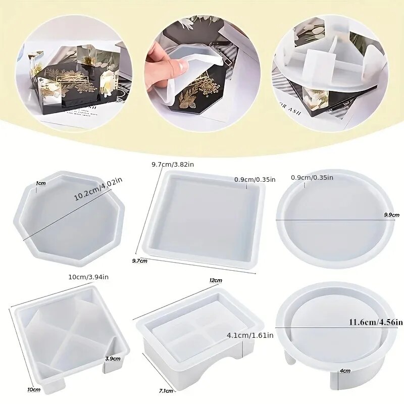 Coaster Resin Molds Set Includ - Resin Art Equipment ulasan dan harga