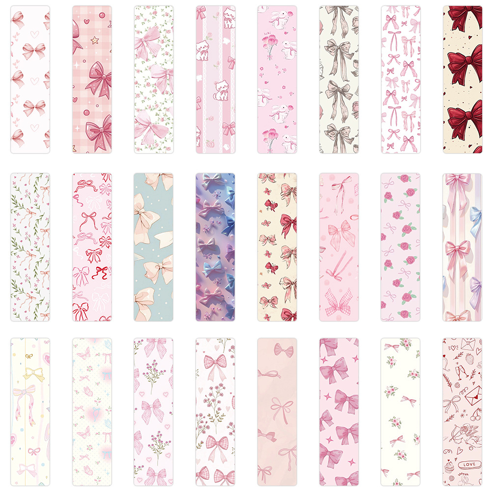 24Pcs/Set Kawaii Bow Bookmark  - Resin Art Bookmark ulasan dan harga