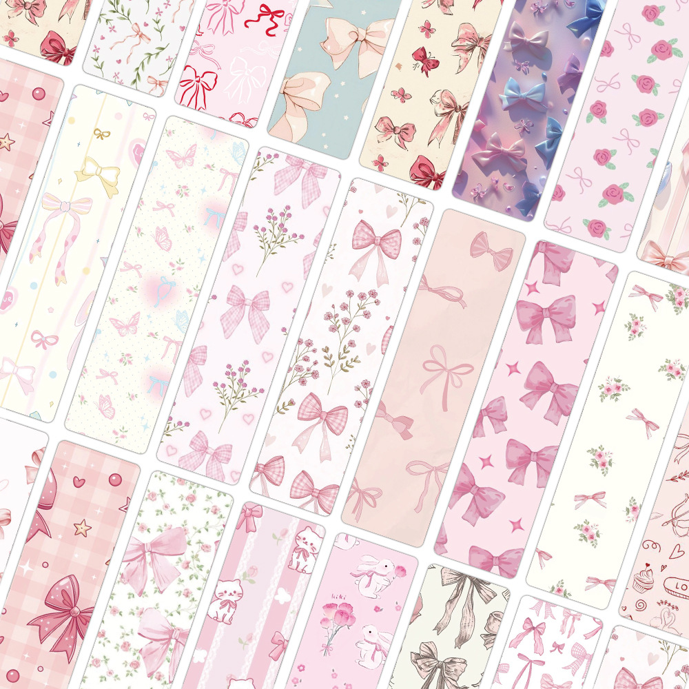 24Pcs/Set Kawaii Bow Bookmark  - Resin Art Bookmark ulasan dan harga