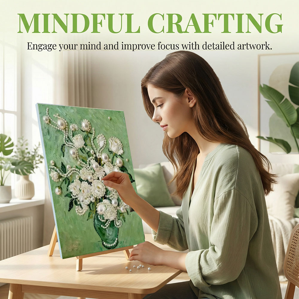 Huacan DIY Pearl Art Painting  - Resin Art Of Rose ulasan dan harga
