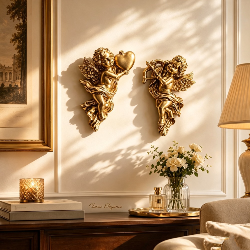 Resin Angel Wall Hanging Figur - Resin Art Furniture ulasan dan harga