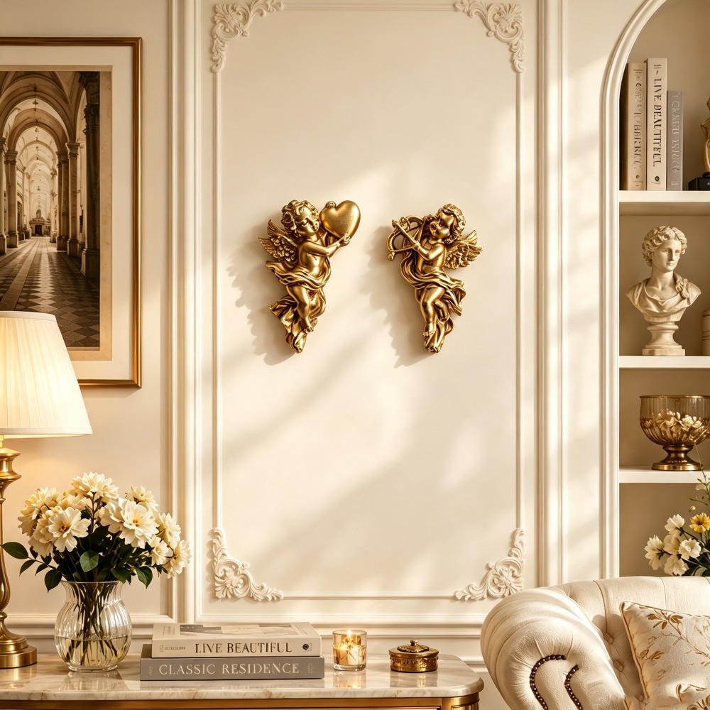 Resin Angel Wall Hanging Figur - Resin Art Furniture ulasan dan harga